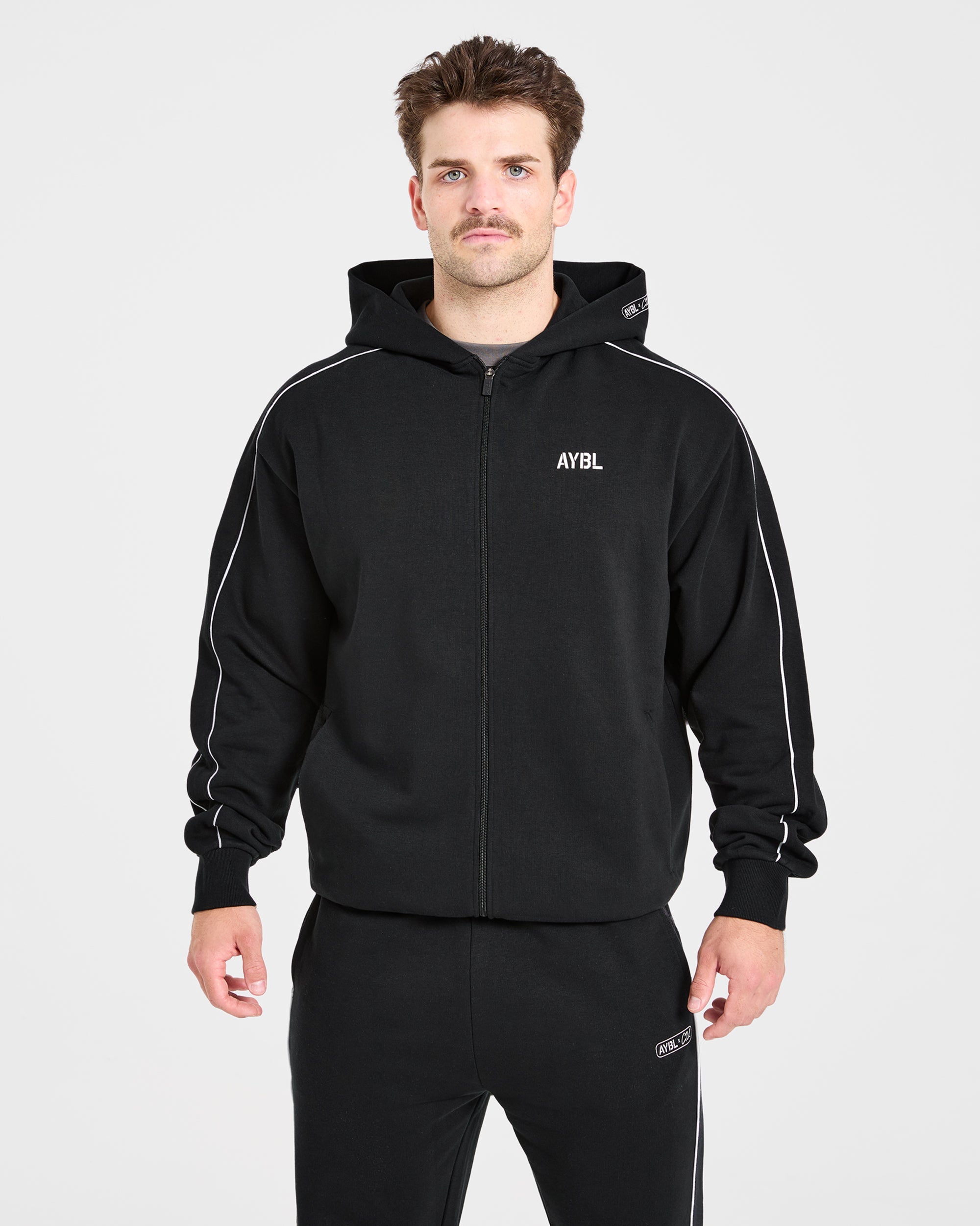 Cam Kissel x Oversized Full Zip Hoodie - Black