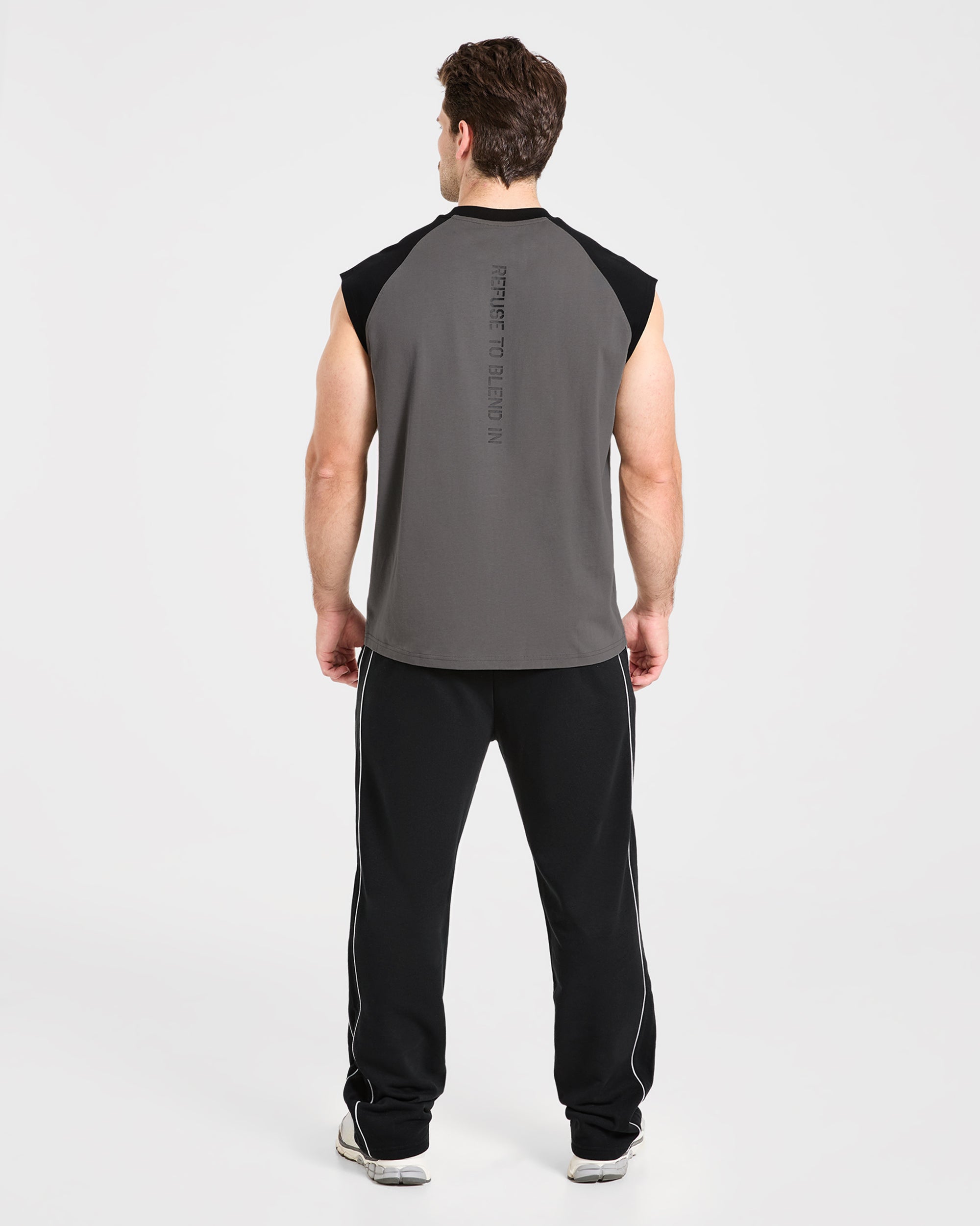 Cam Kissel x Contrast Oversized Tank - Charcoal/Black