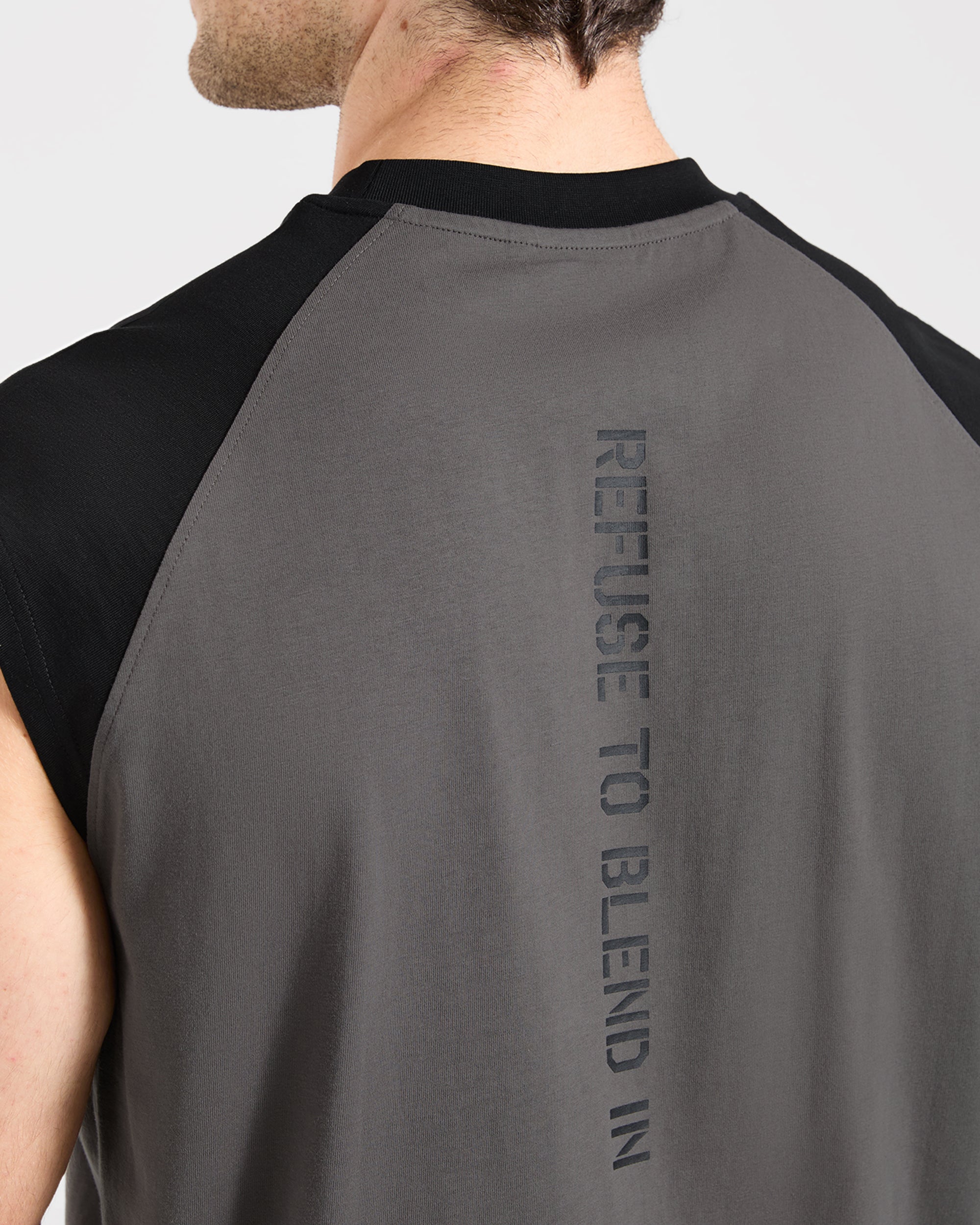 Cam Kissel x Contrast Oversized Tank - Charcoal/Black