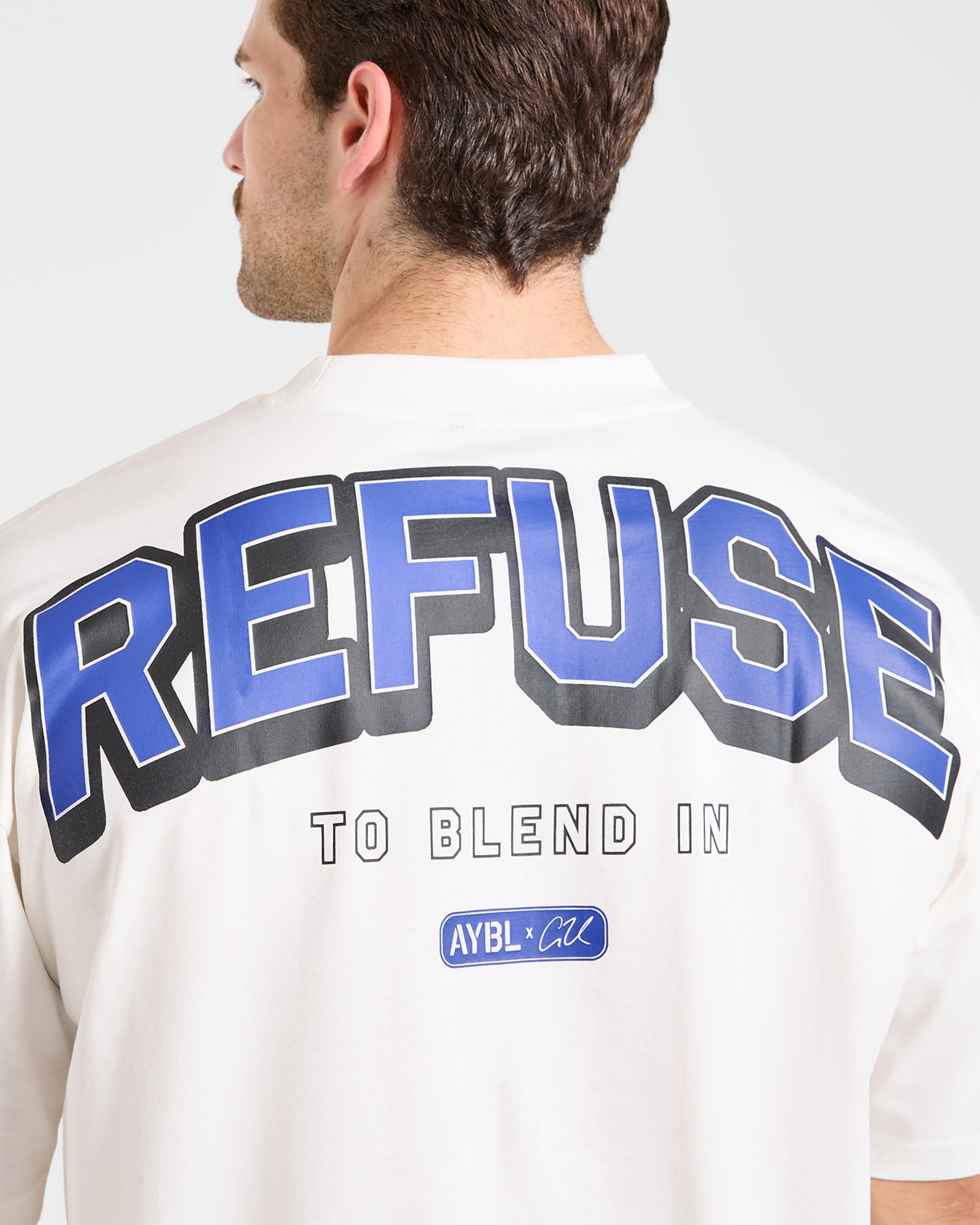 Cam Kissel x Refuse to Blend in Oversized T Shirt - Off White