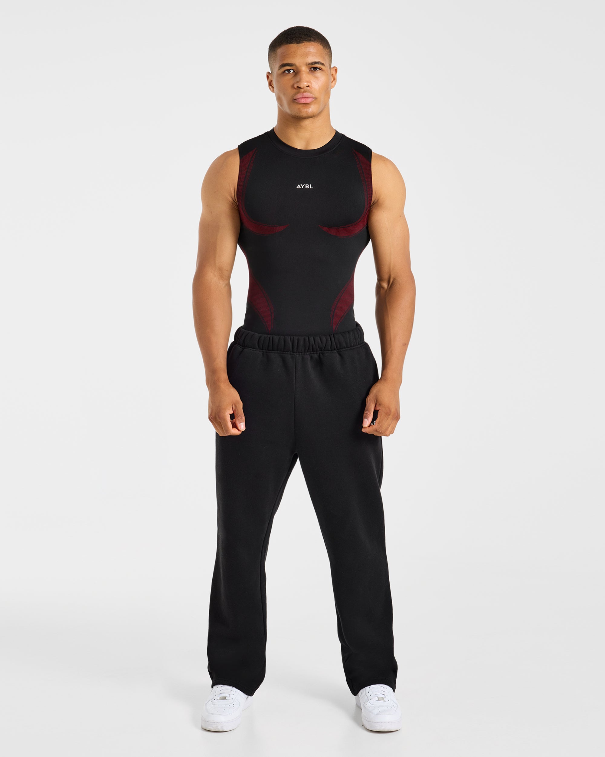 Charge Seamless Tank - Black/Red