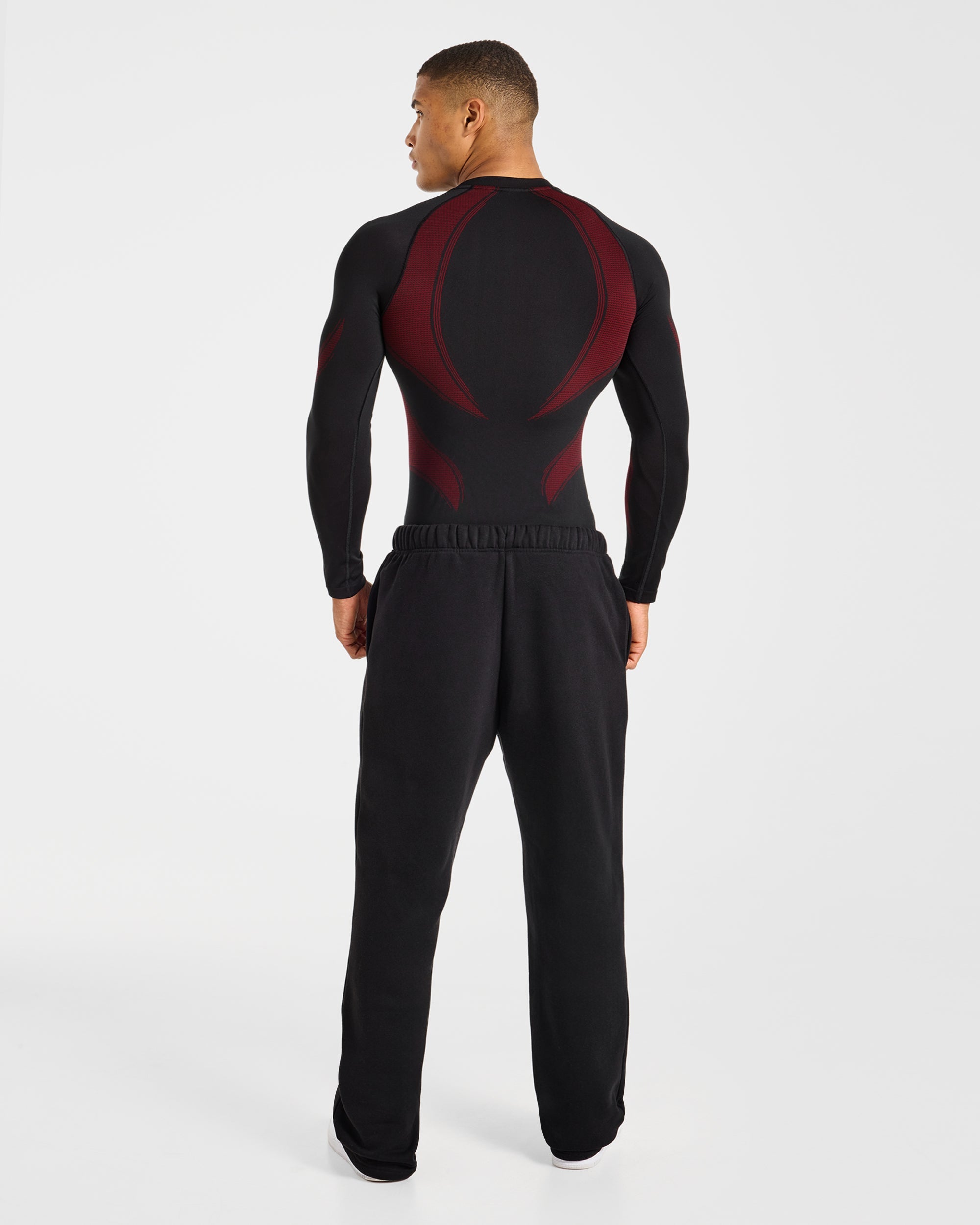 Charge Seamless Long Sleeve T Shirt - Black/Red