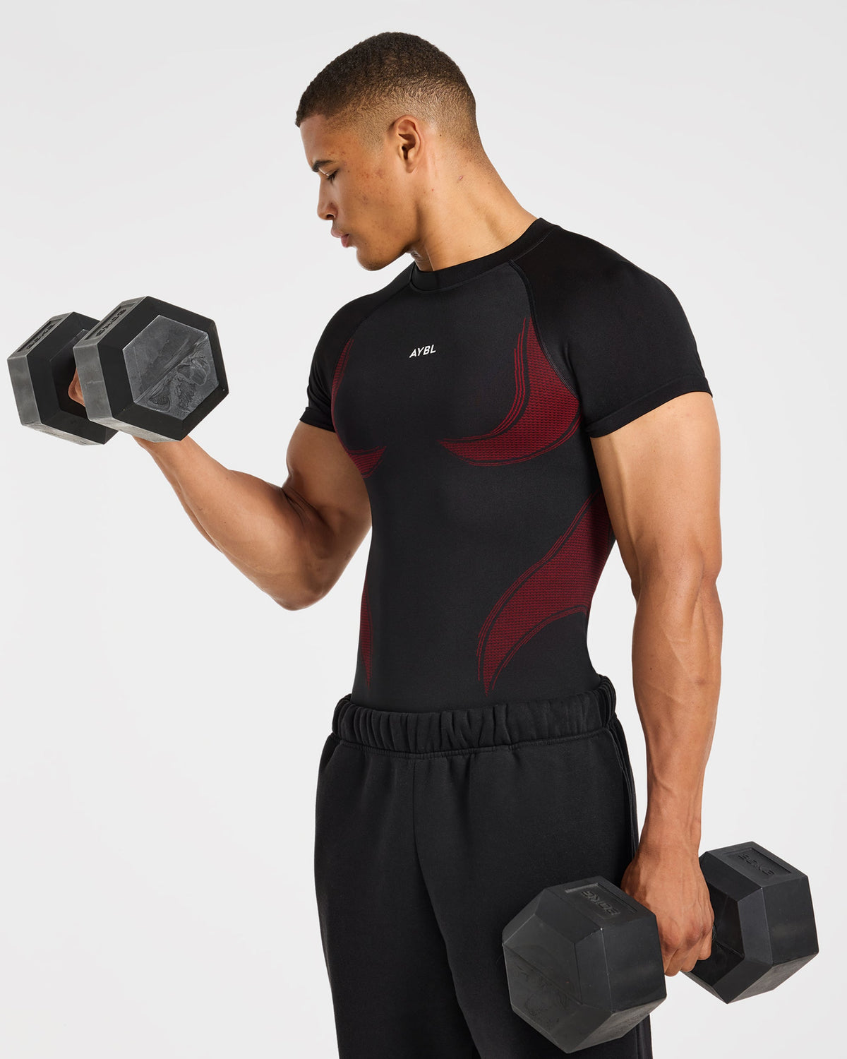 Charge Seamless T Shirt - Black/Red