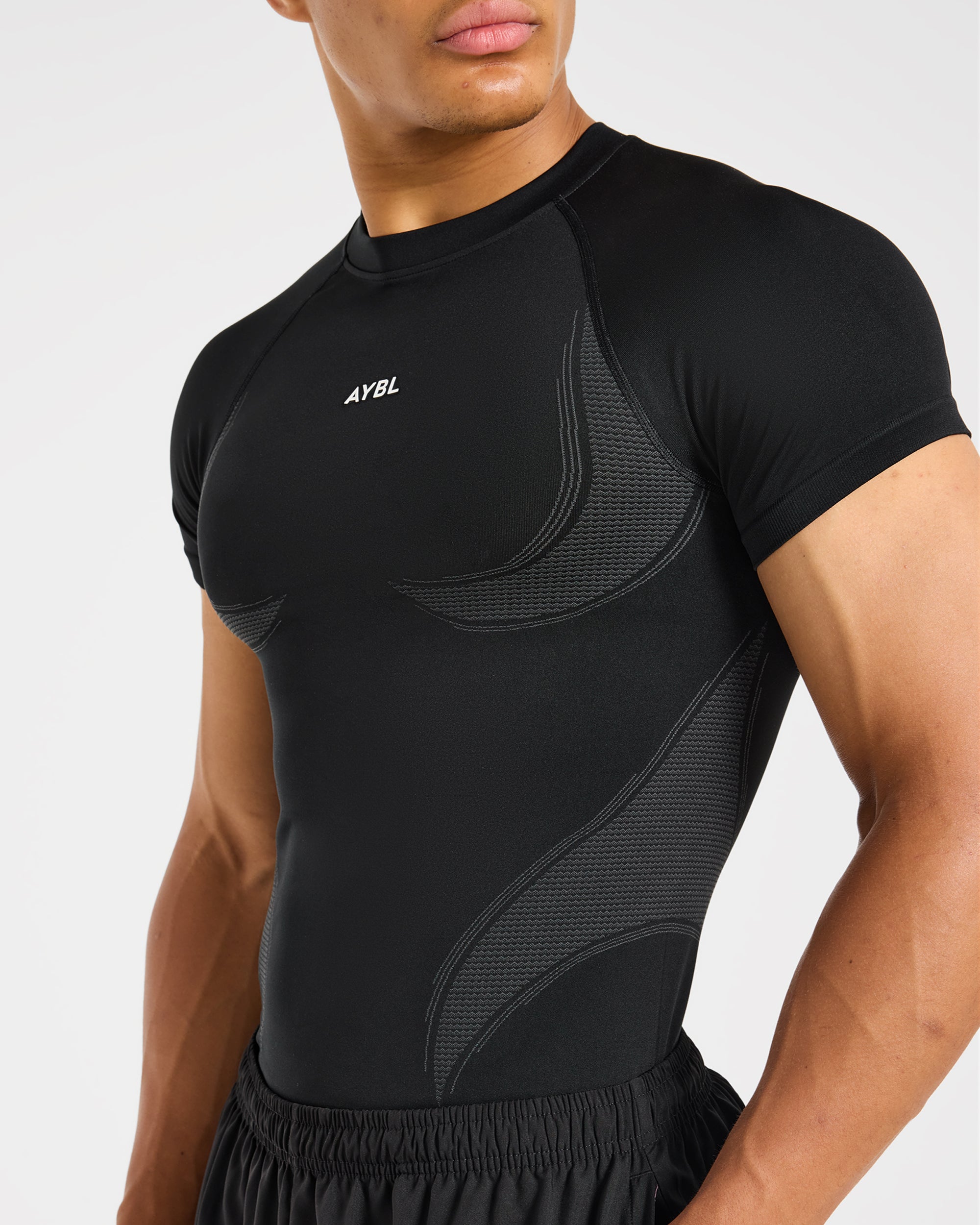 Charge Seamless T Shirt - Black/Charcoal