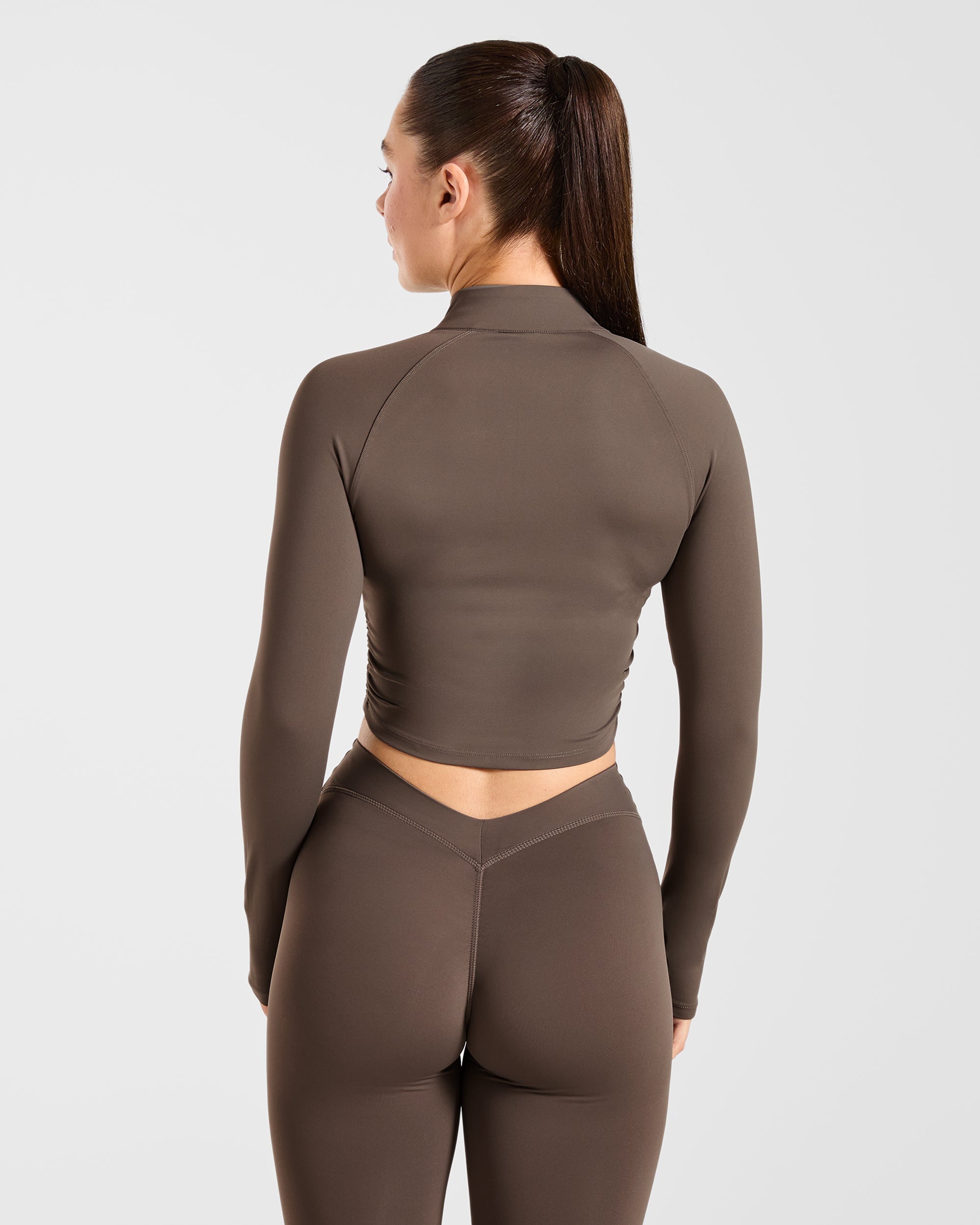 Physique Zip Up Jacket - Brown