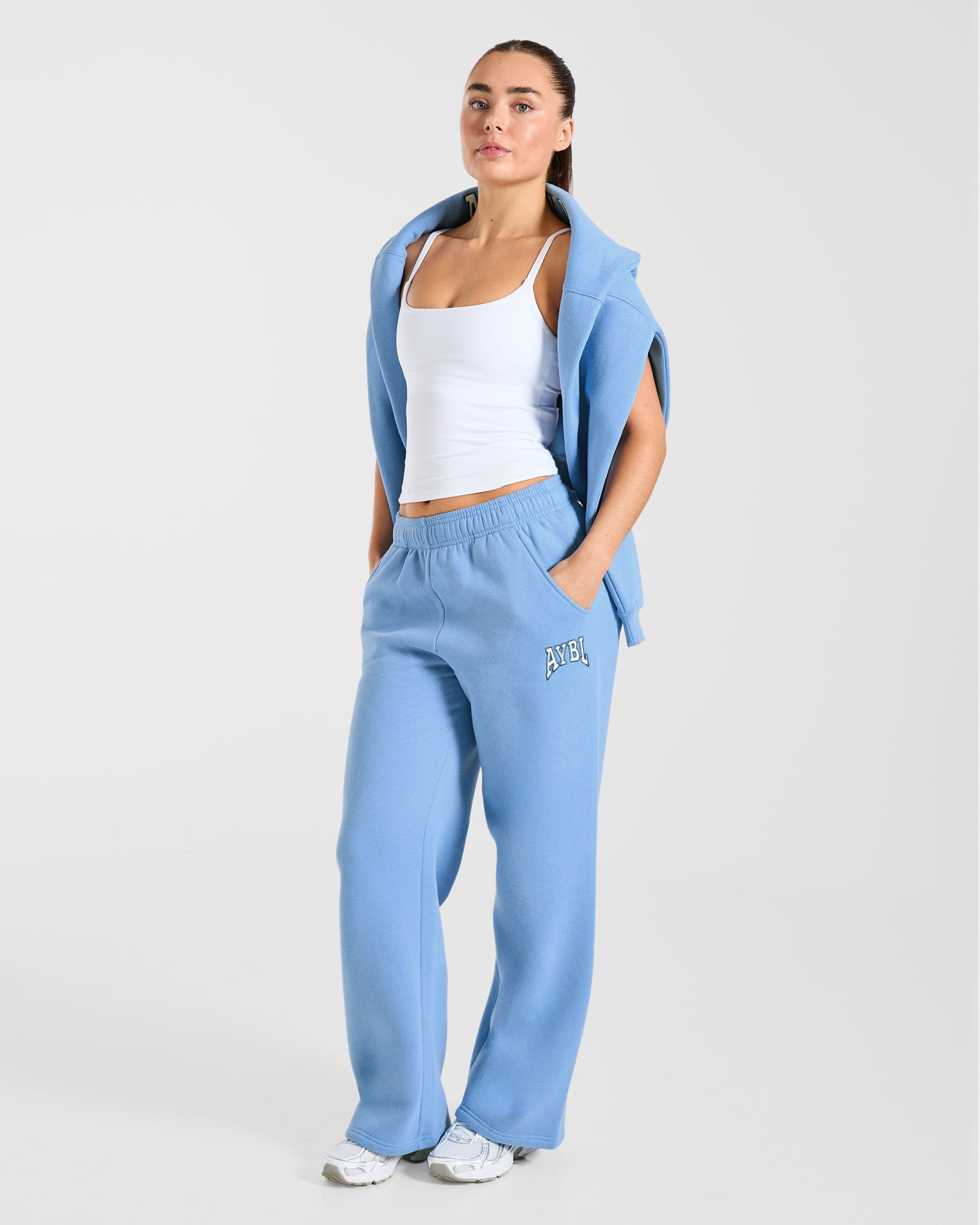 AYBL Club Oversized Straight Leg Joggers - Blue
