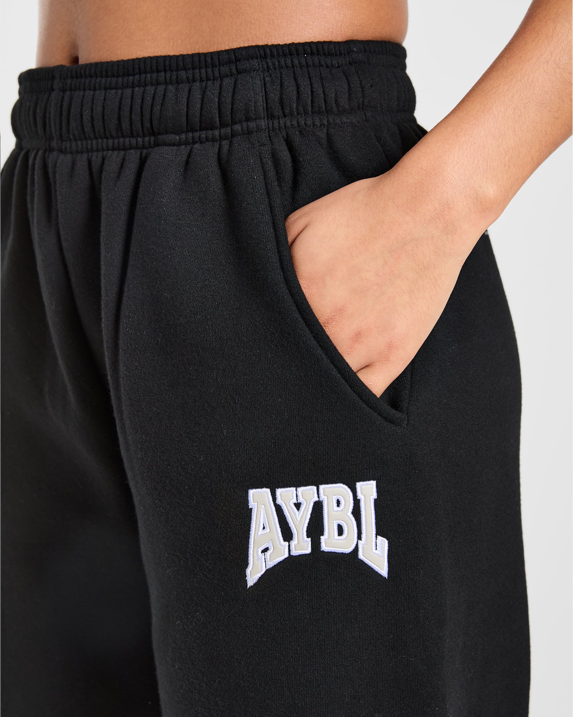 AYBL Club Oversized Straight Leg Joggers - Black