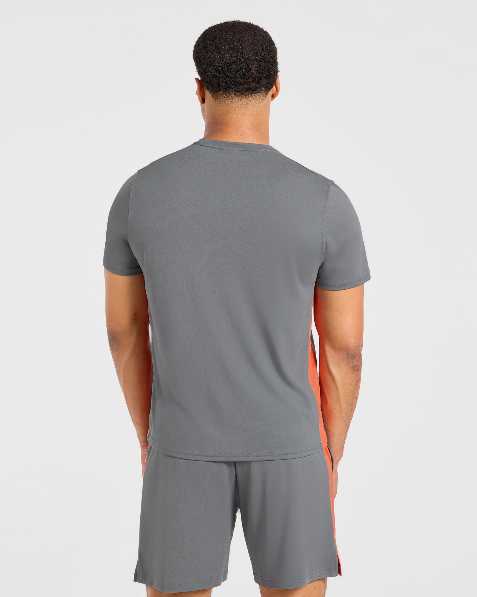 Active T Shirt - Charcoal/Orange