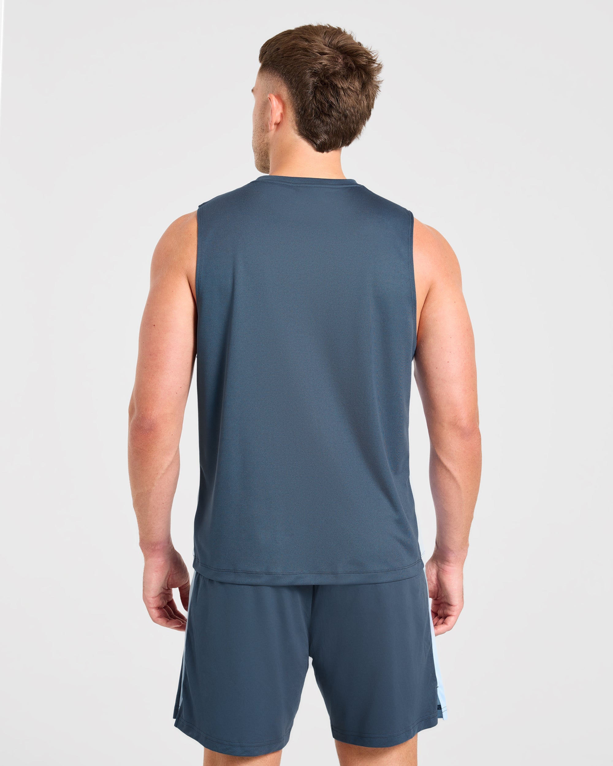 Active Vest - Muted Navy/Light Blue