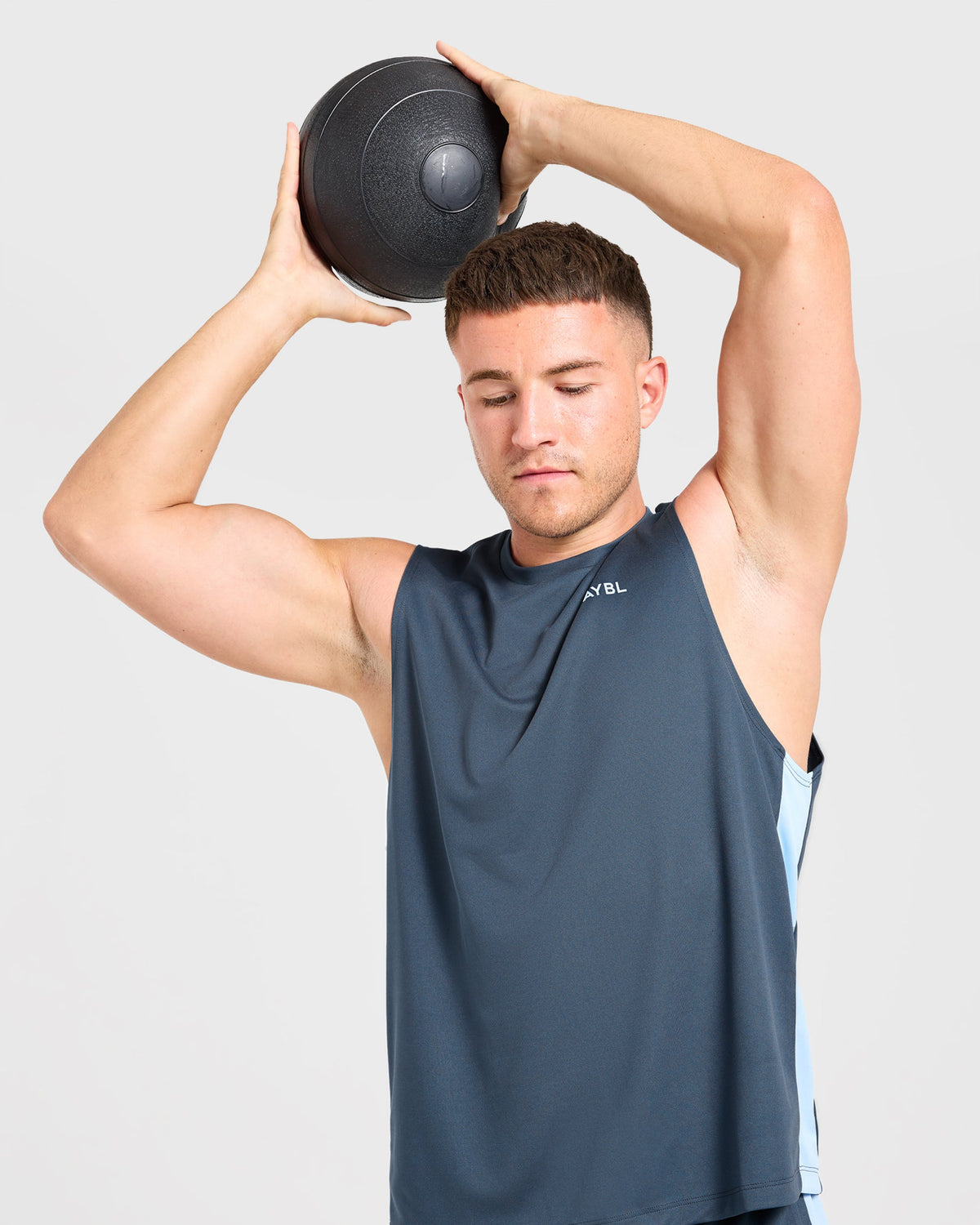 Active Vest - Muted Navy/Light Blue