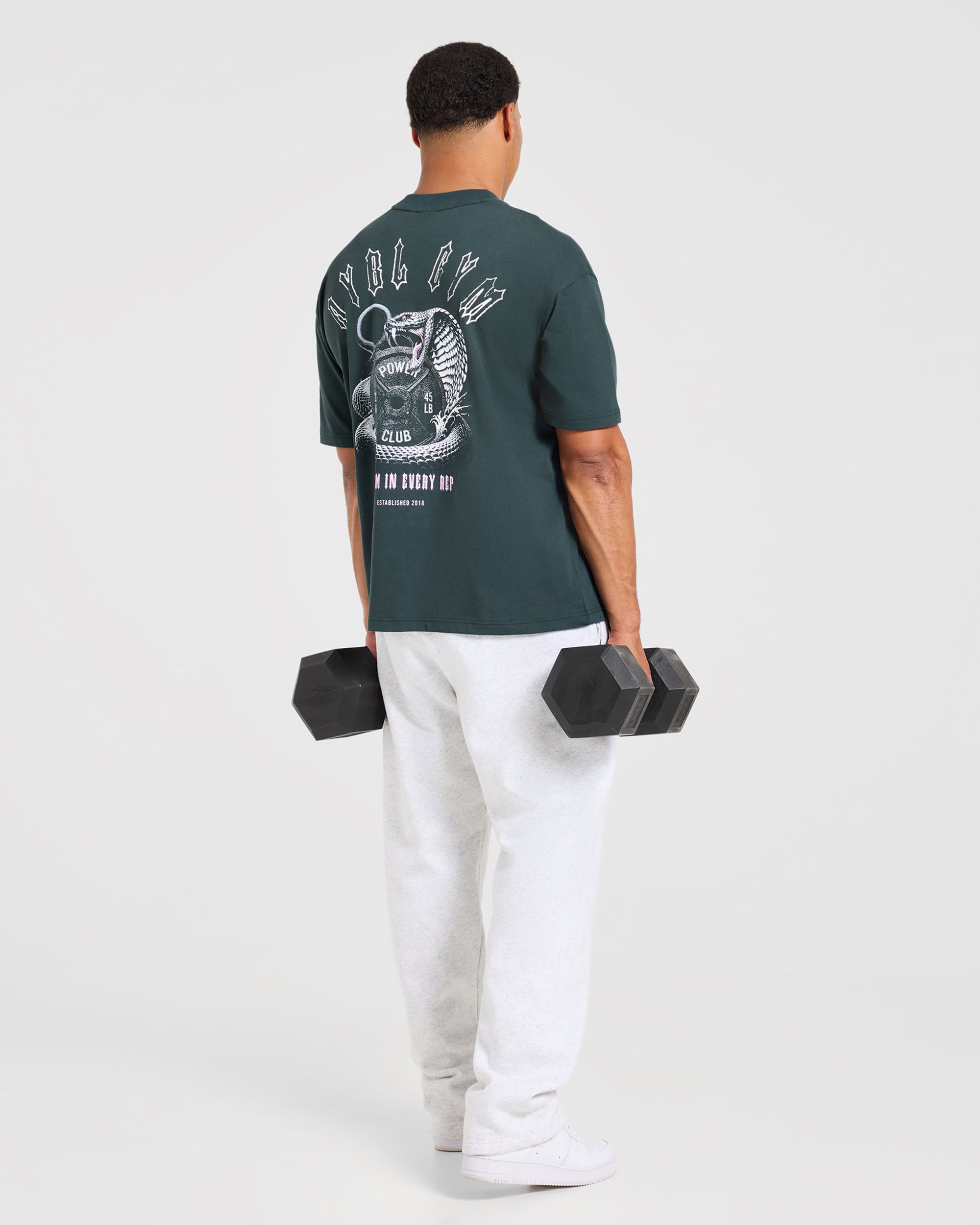Venom In Every Rep Oversized T Shirt - Dark Teal