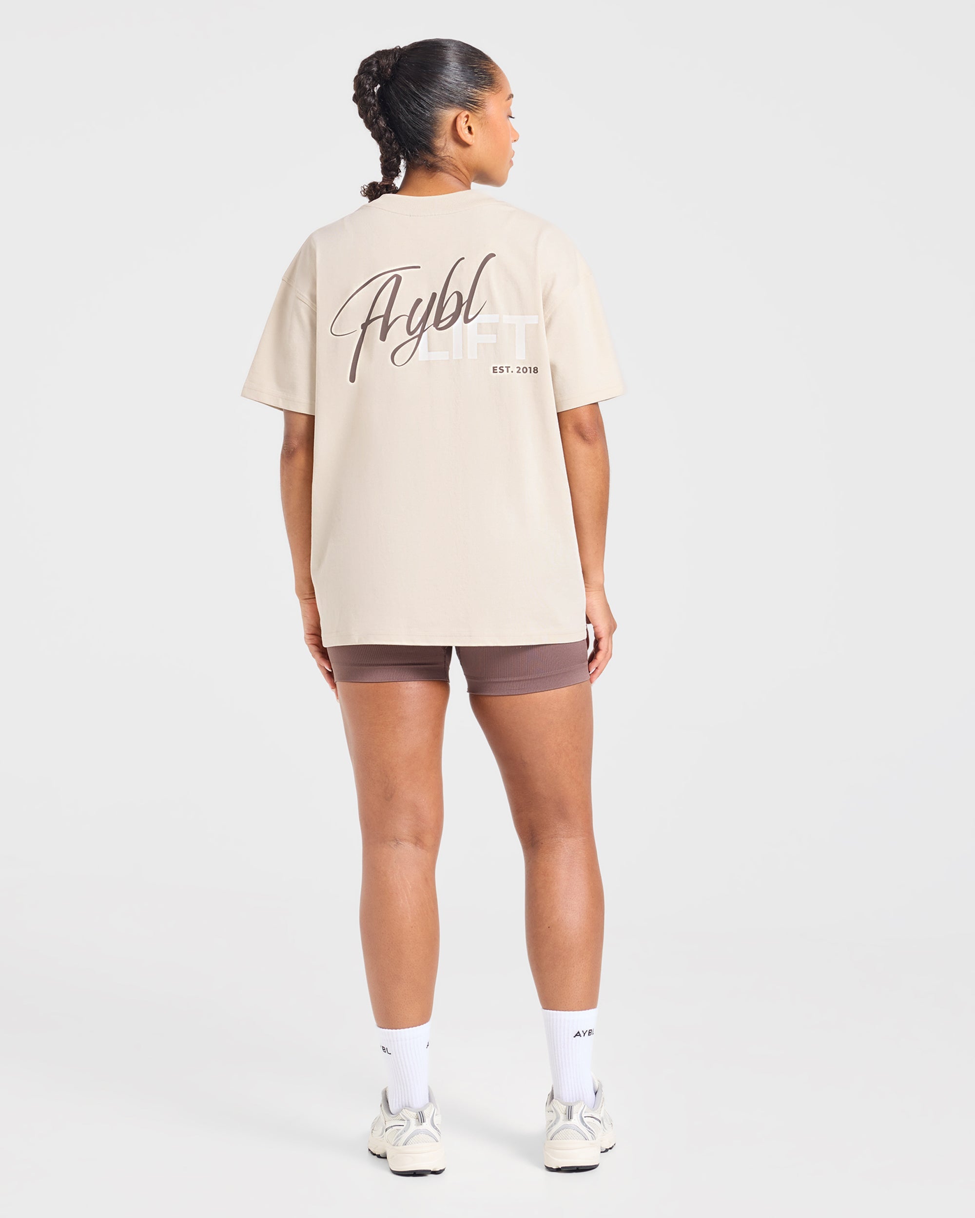 Lift Graphic 2.0 Oversized T Shirt - Beige