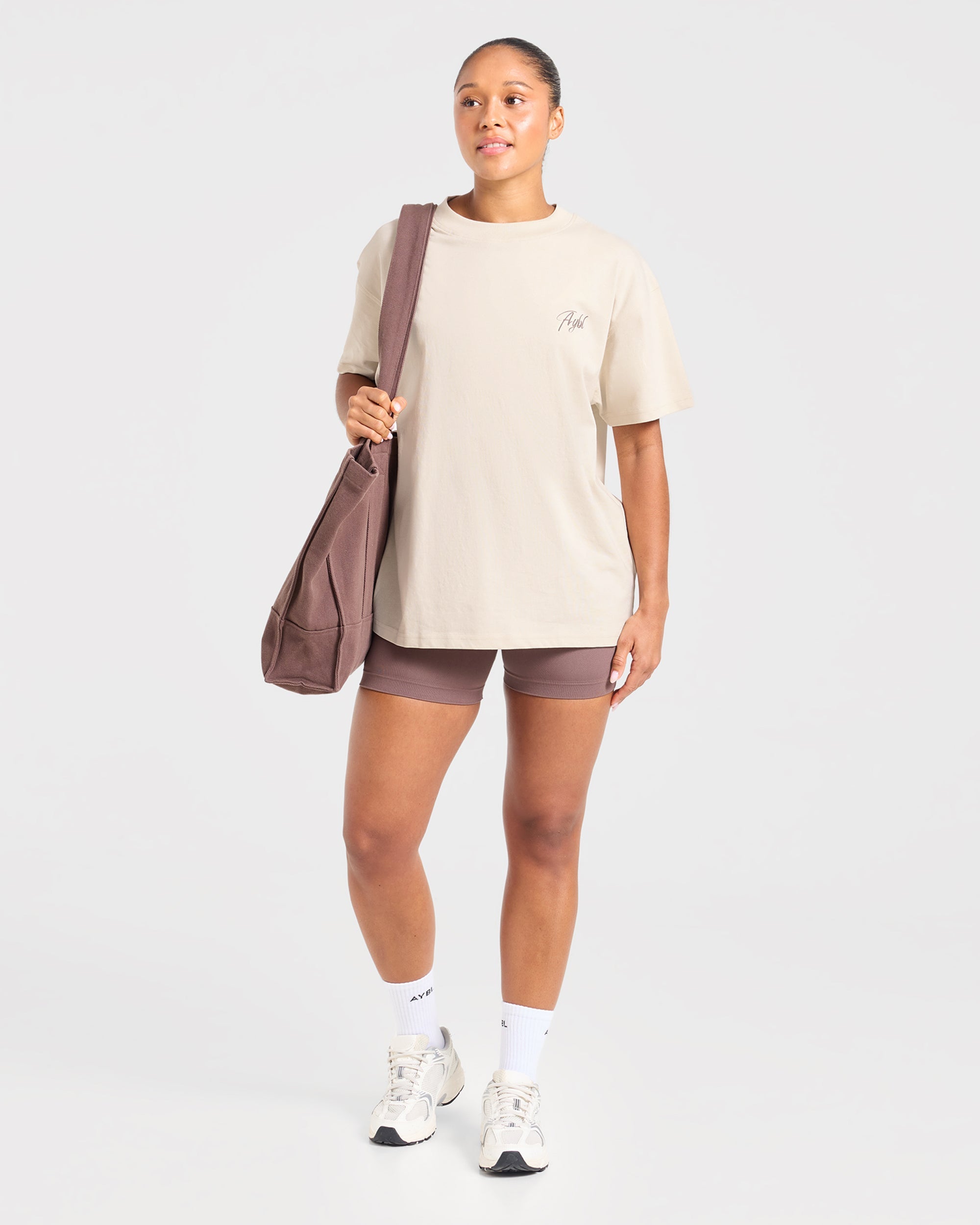 Lift Graphic 2.0 Oversized T Shirt - Beige