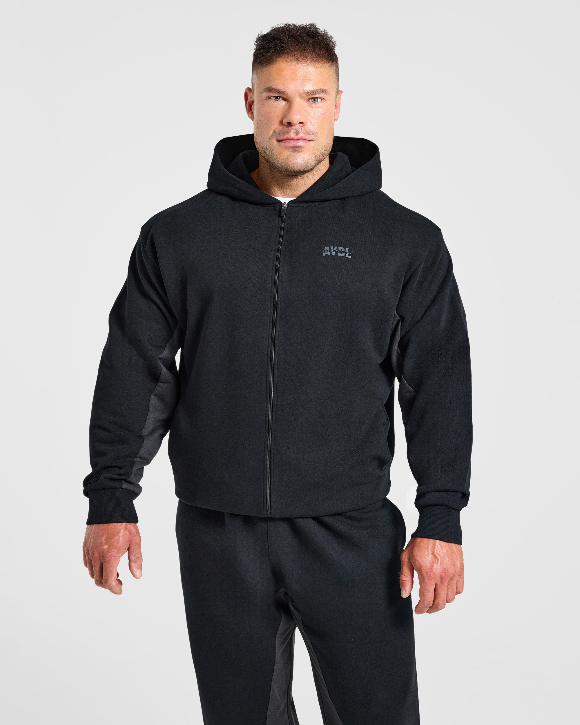 Wesley Vissers x Oversized Zip Up Hoodie - Black