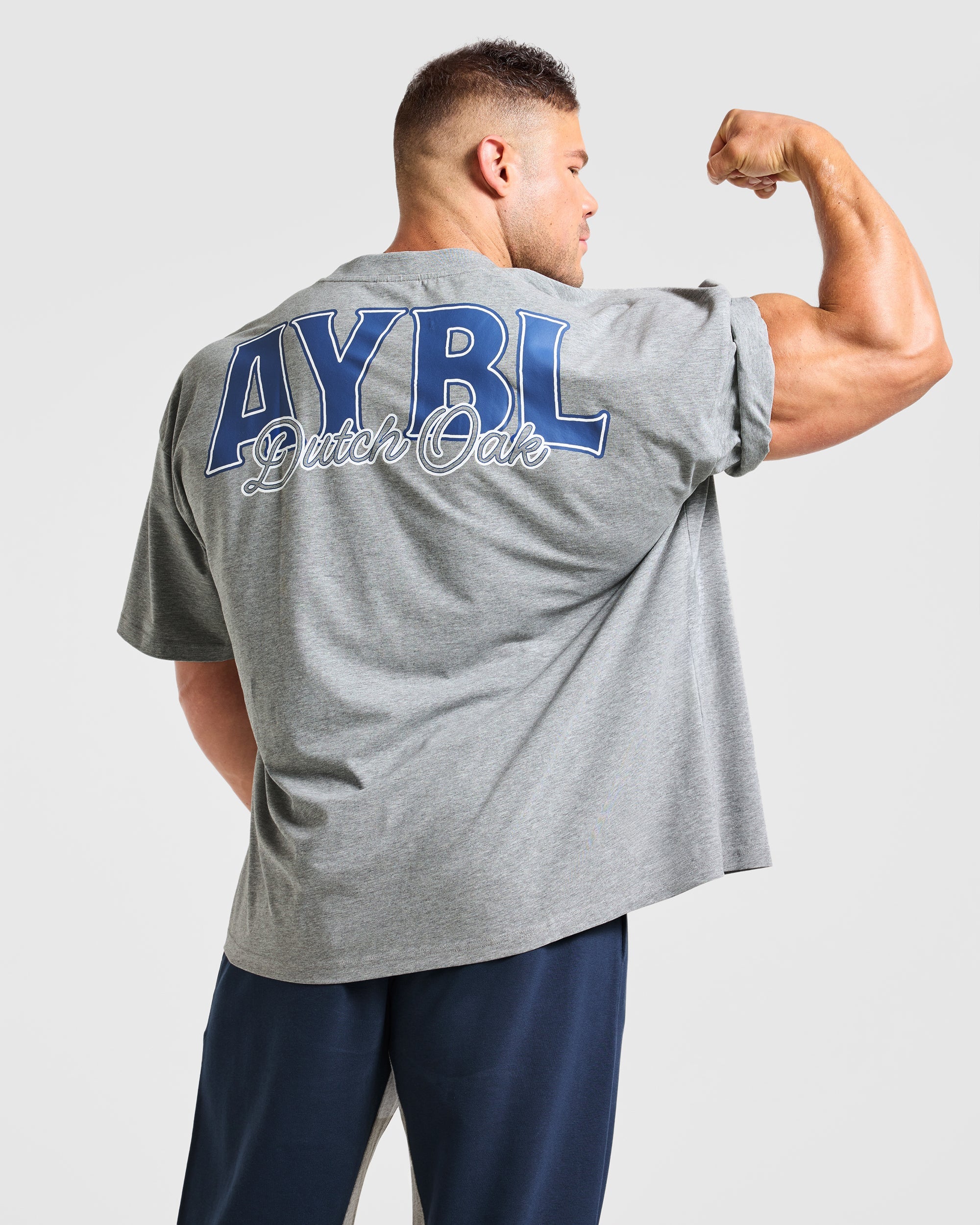 Wesley Vissers x AYBL Dutch Oak Oversized T Shirt - Mid Marl Grey