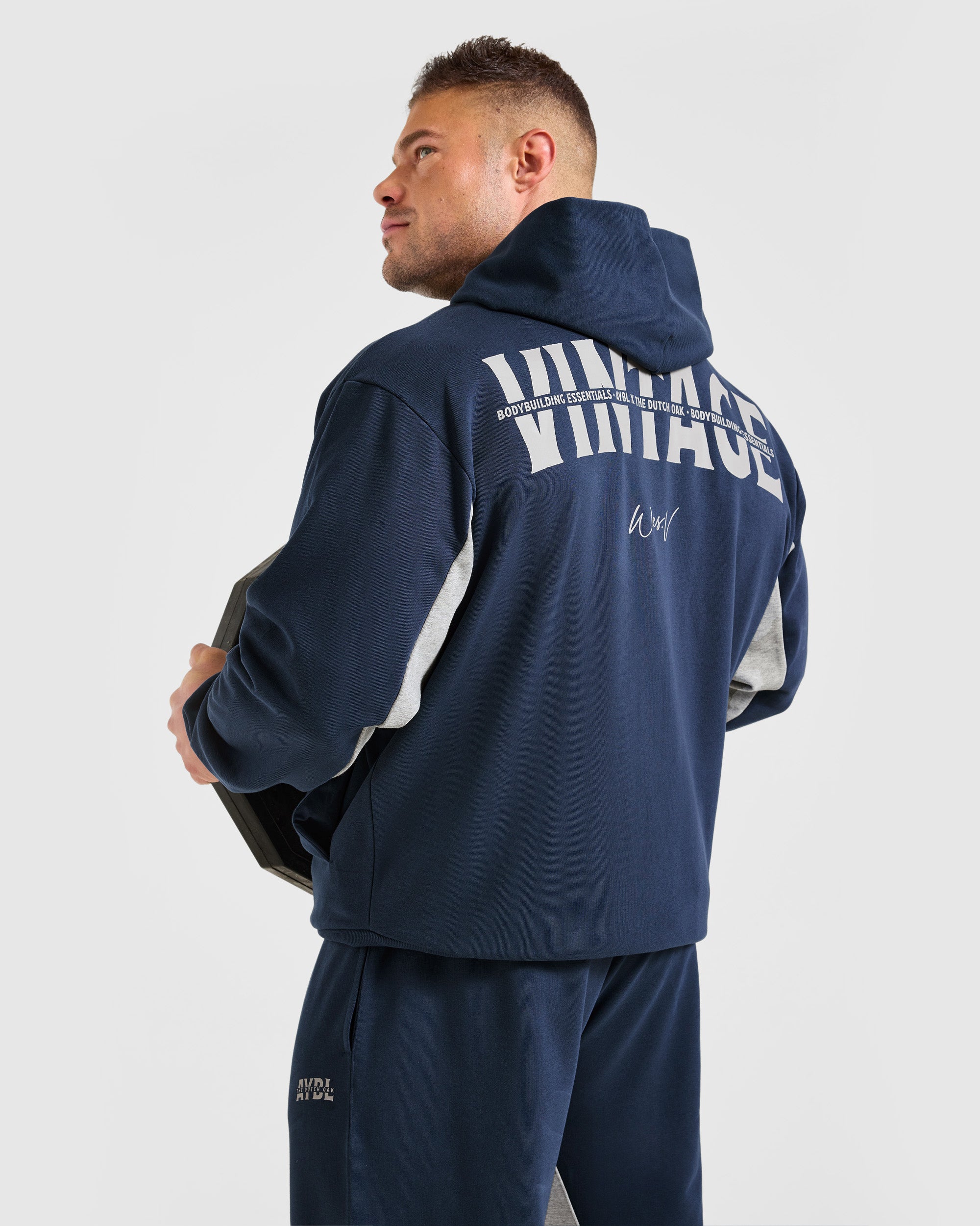 Wesley Vissers x Oversized Zip Up Hoodie - Navy