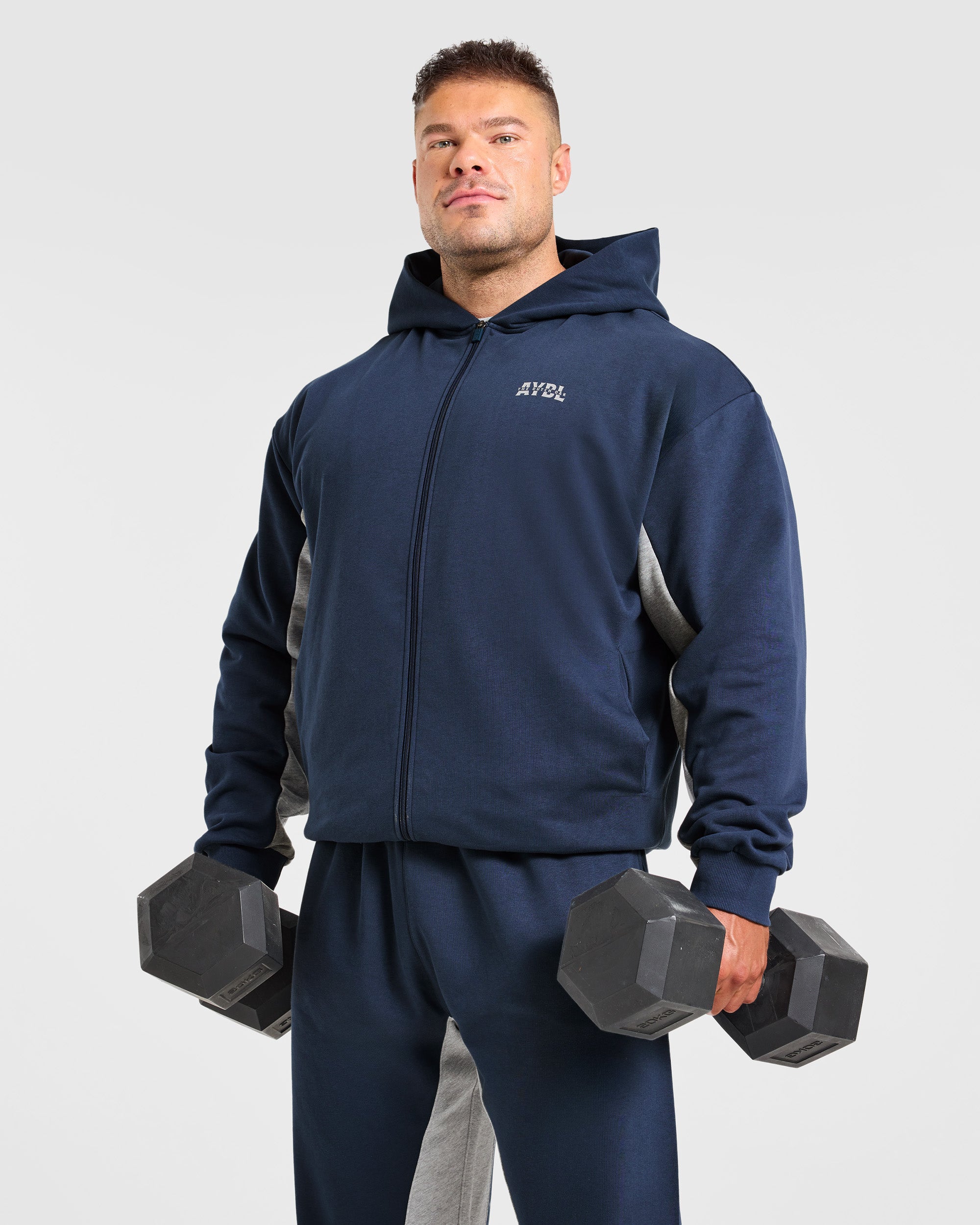Wesley Vissers x Oversized Zip Up Hoodie - Navy