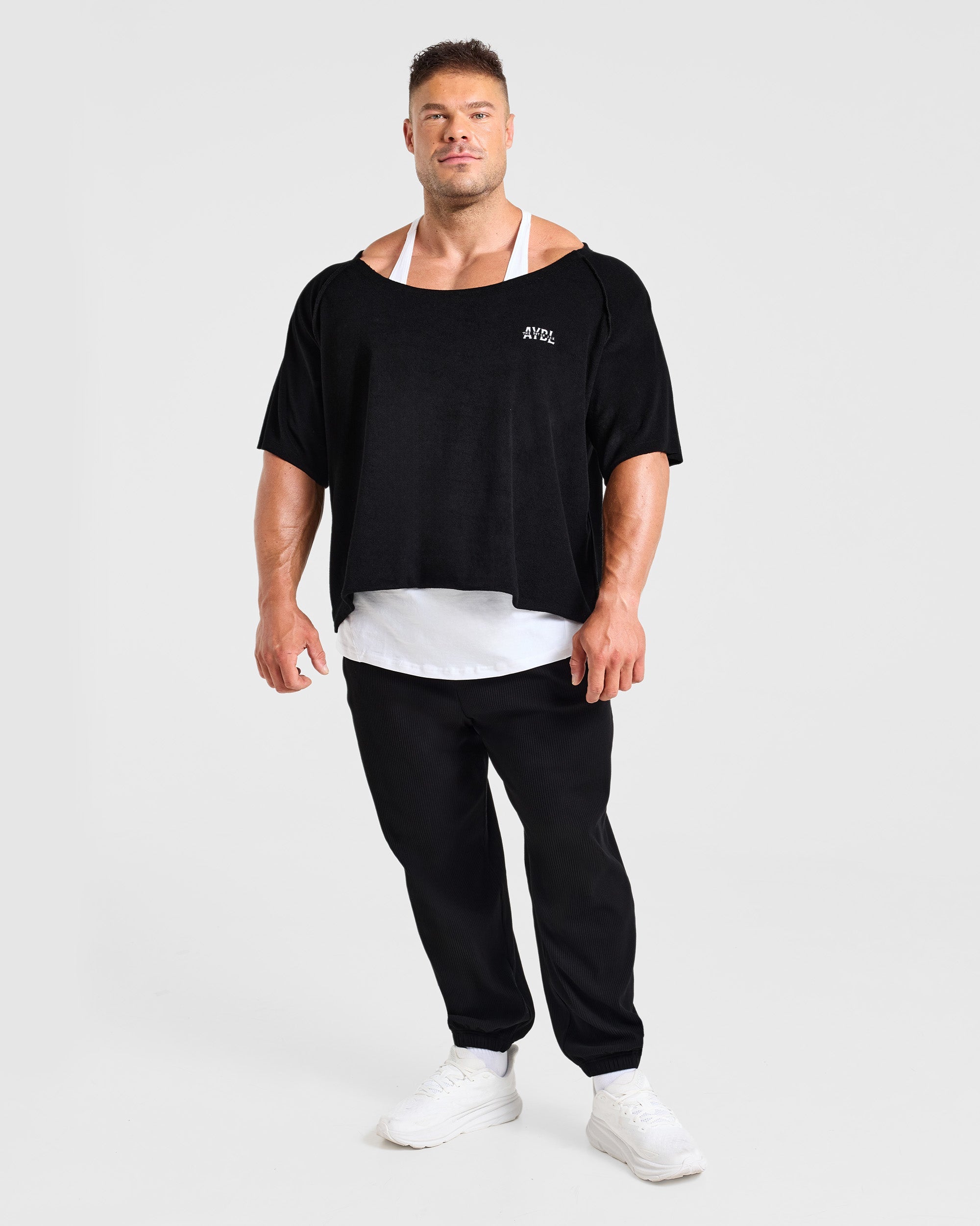 Wesley Vissers x Old School Wide Neck T Shirt - Black