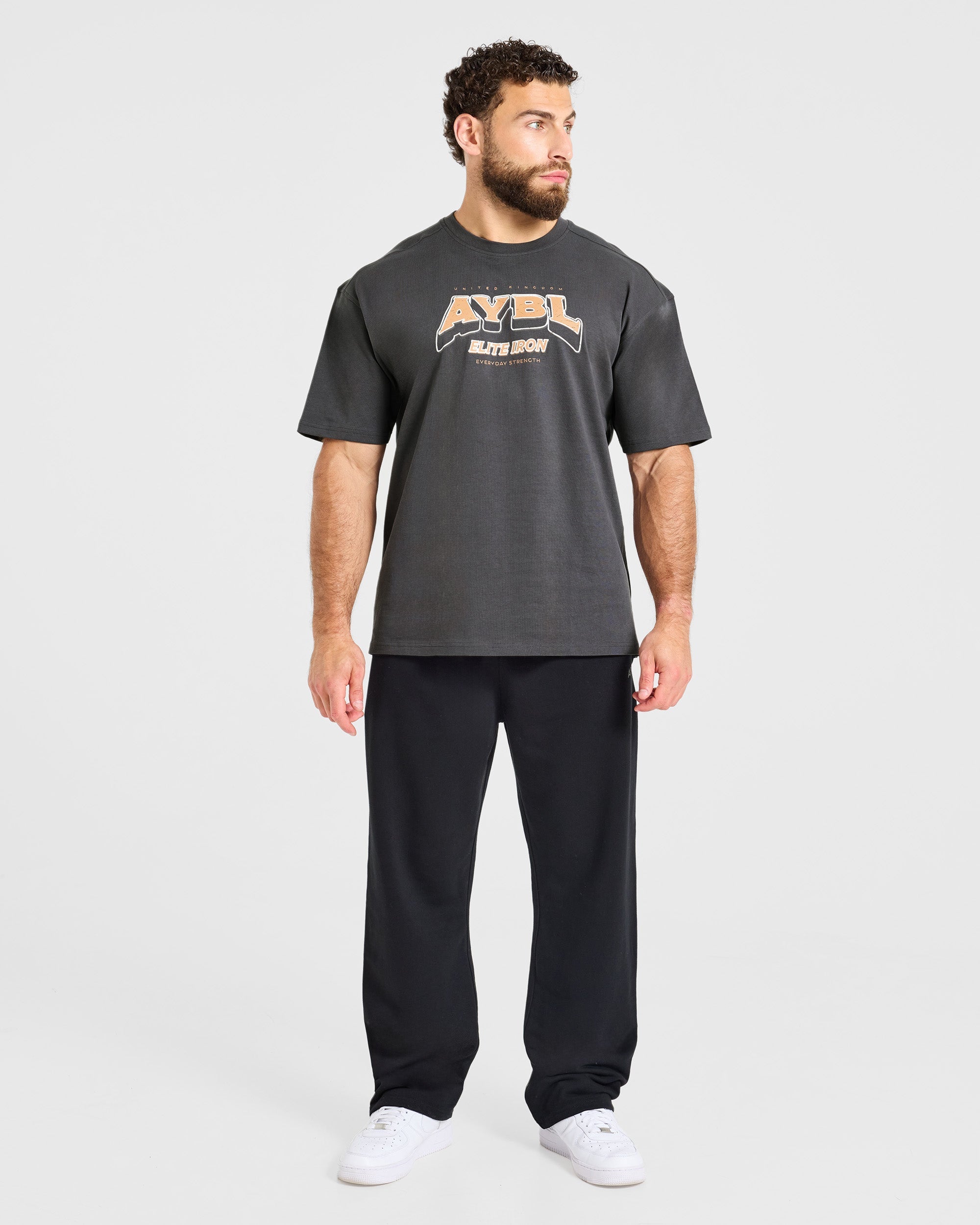 AYBL Elite Iron Oversized T Shirt - Charcoal