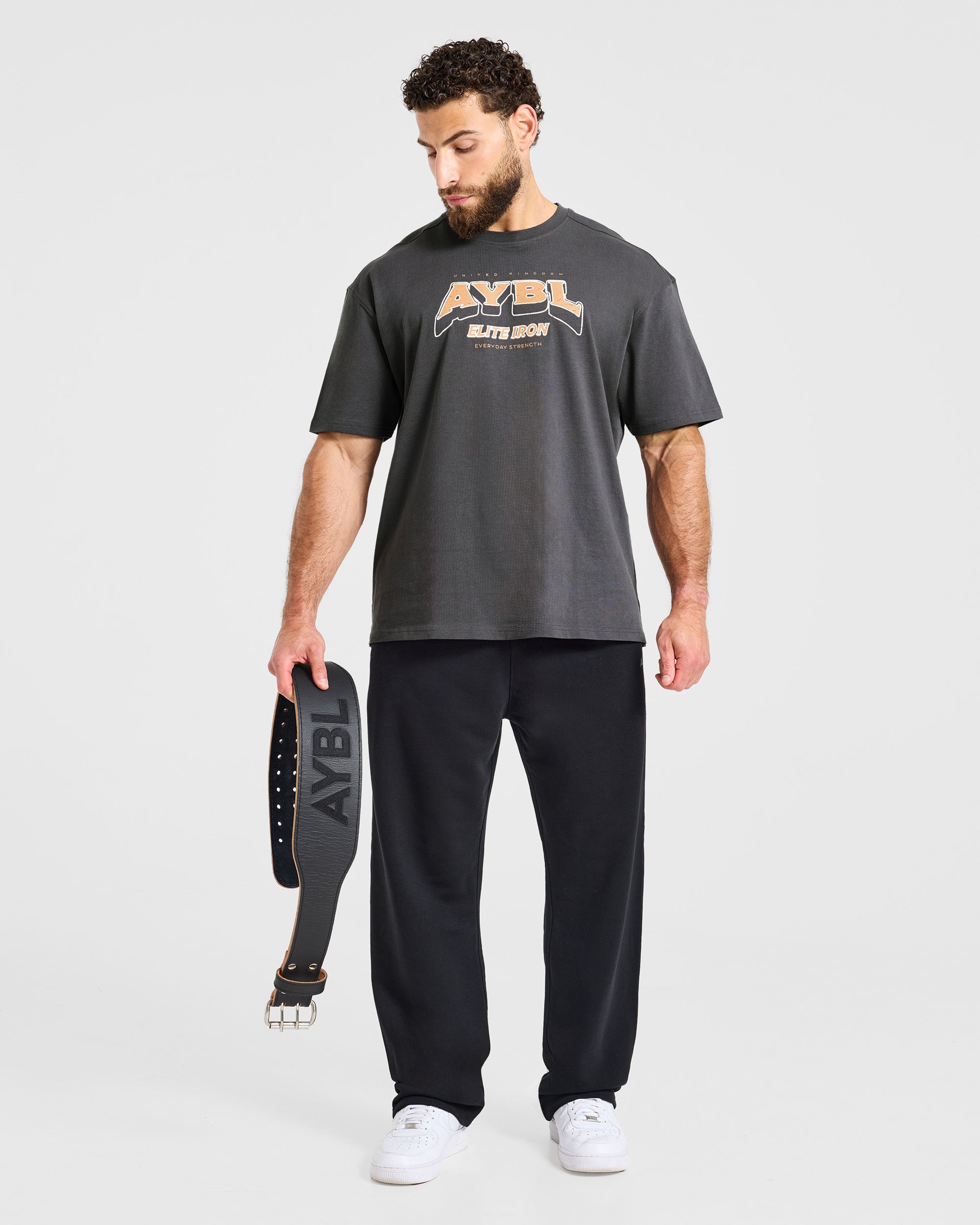 AYBL Elite Iron Oversized T Shirt - Charcoal