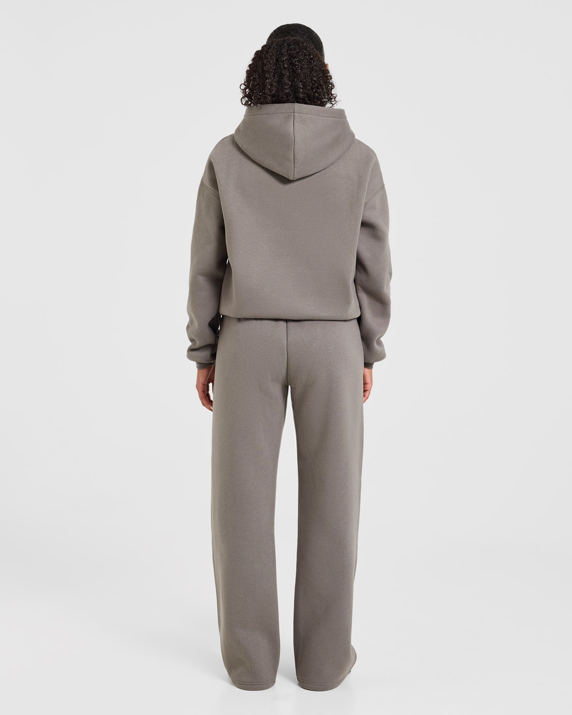Varsity 2.0 Oversized Straight Leg Joggers - Slate Brown