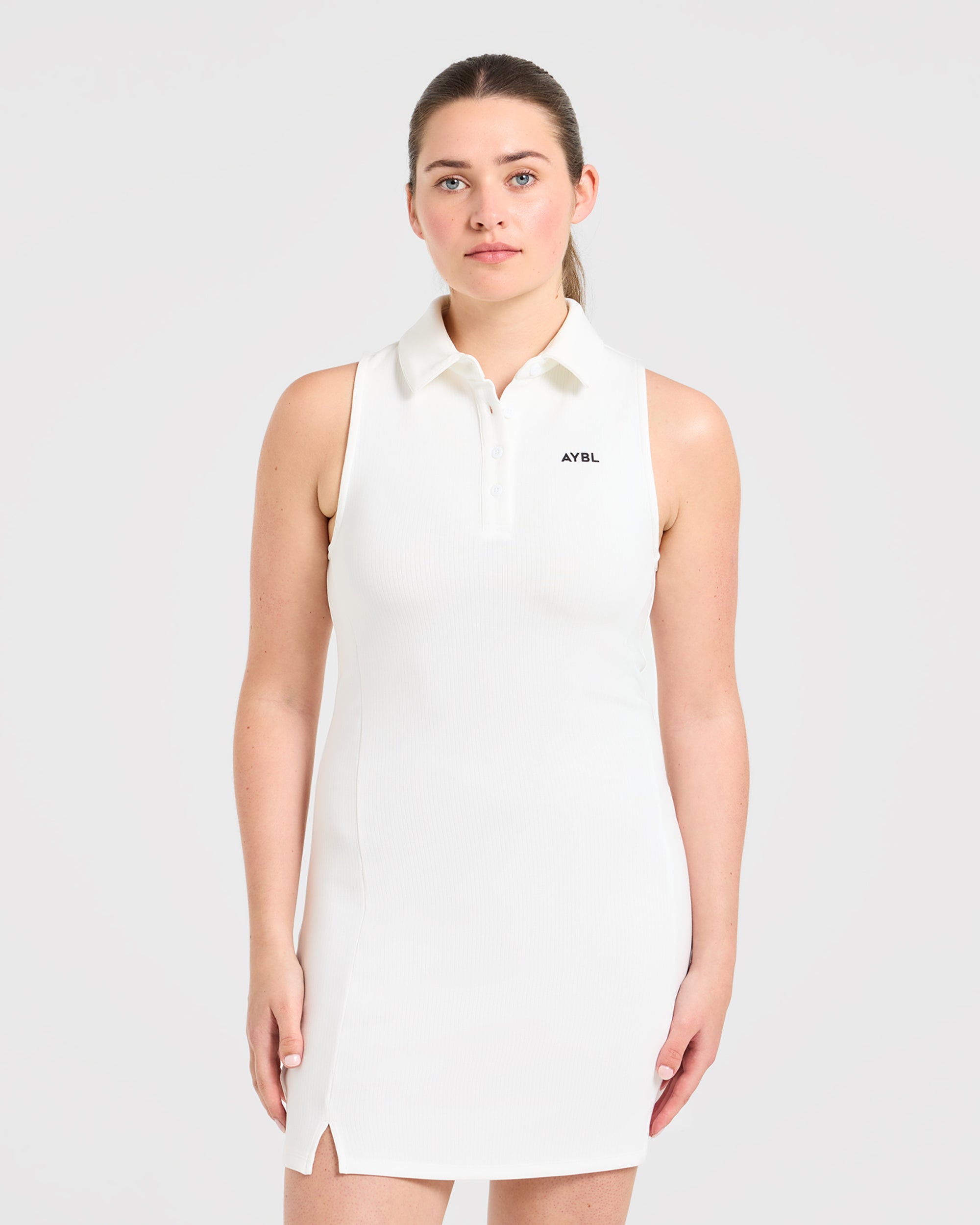Signature Collar Dress - White