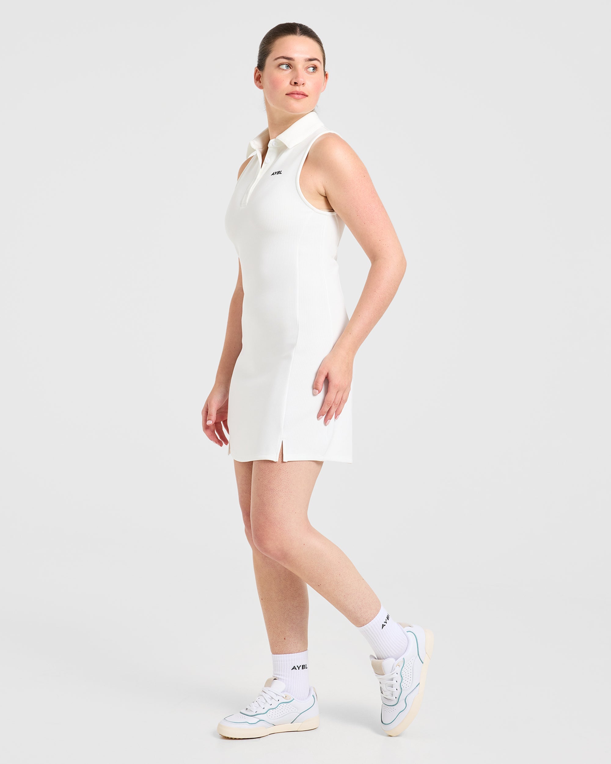 Signature Collar Dress - White