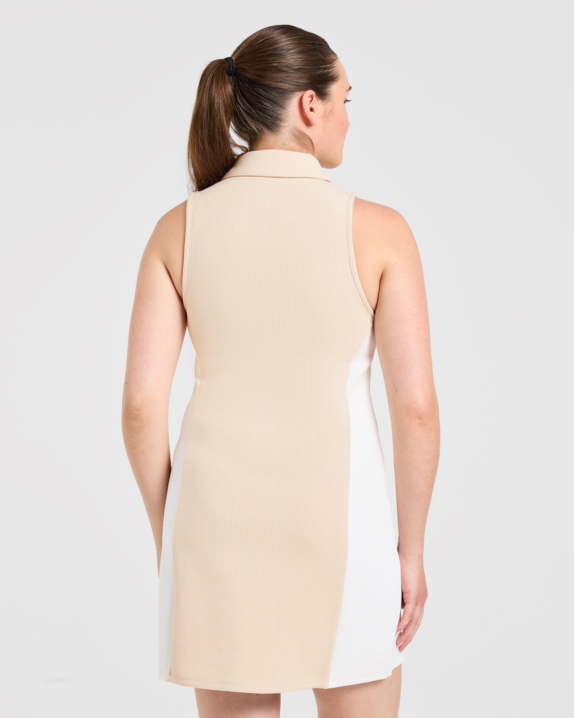 Signature Collar Dress - Sand