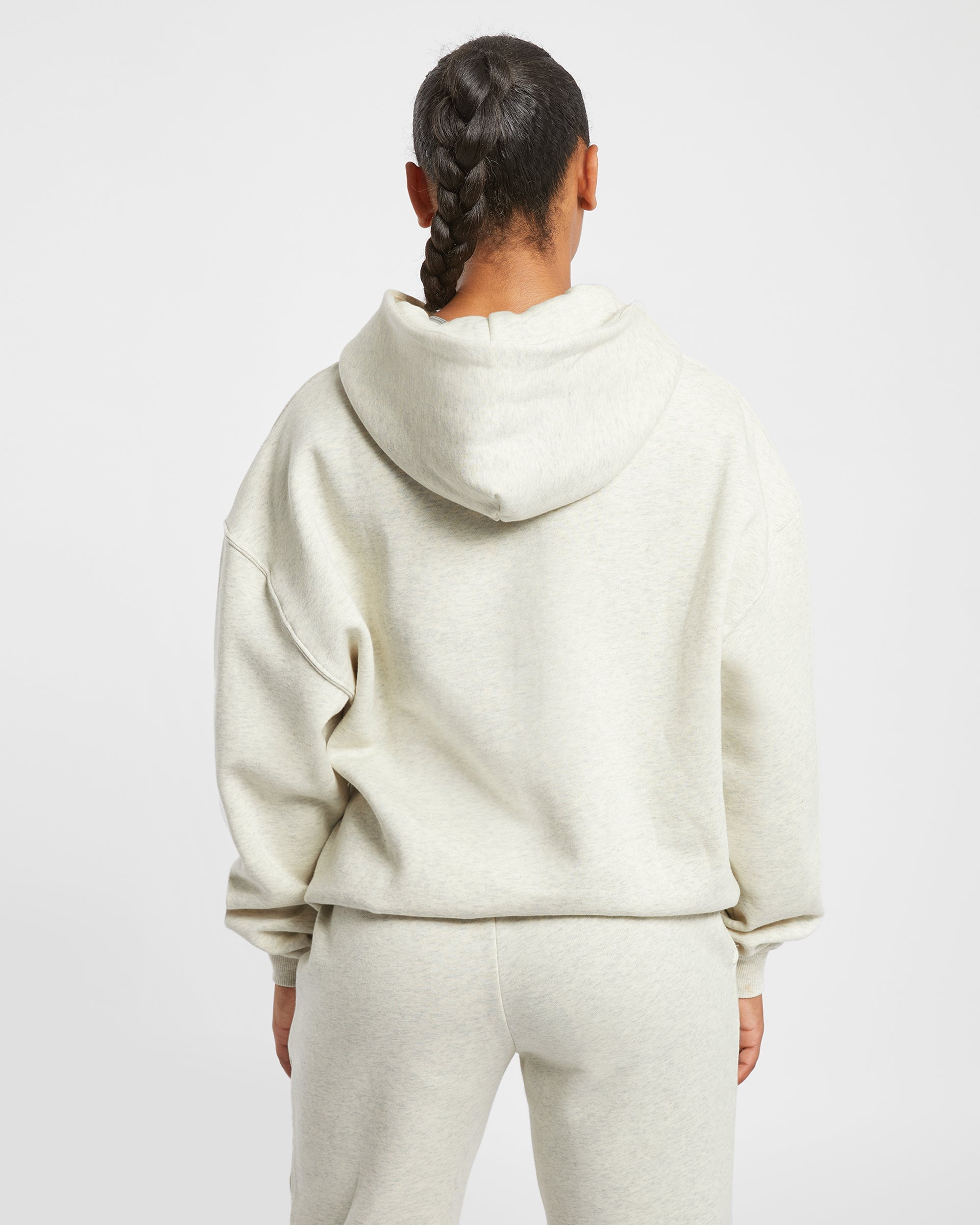 Premium Oversized Hoodie - Beige Marl
