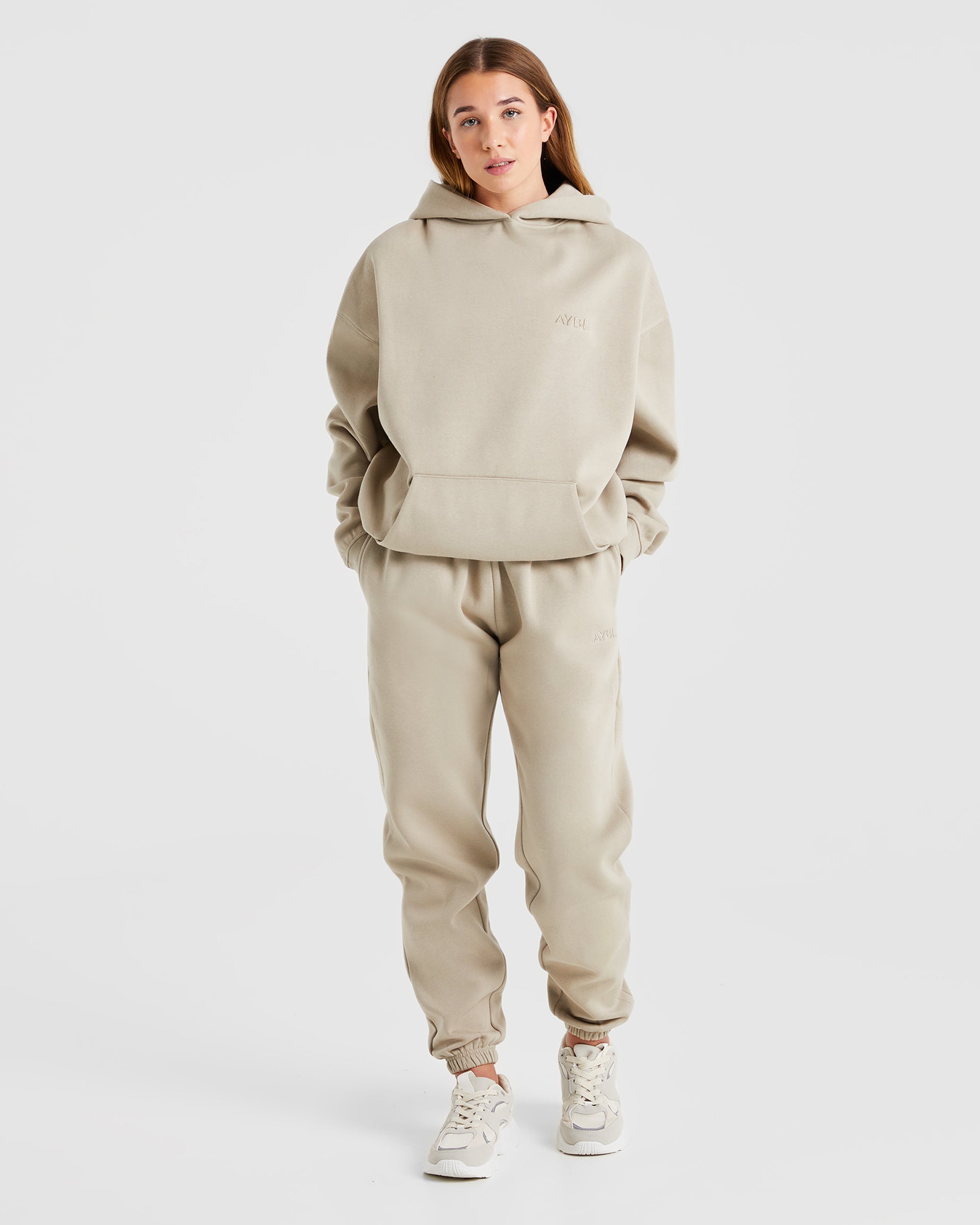 Premium Oversized Hoodie - Light Taupe
