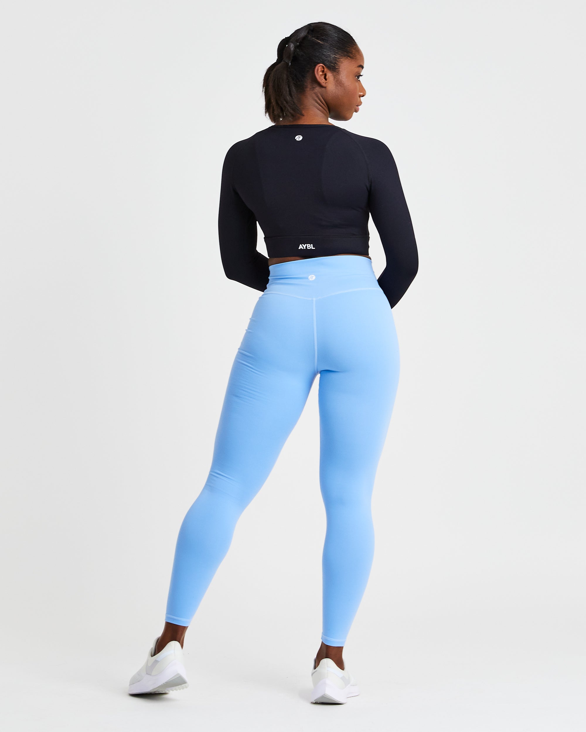 Core Long Sleeve Crop Top - Black