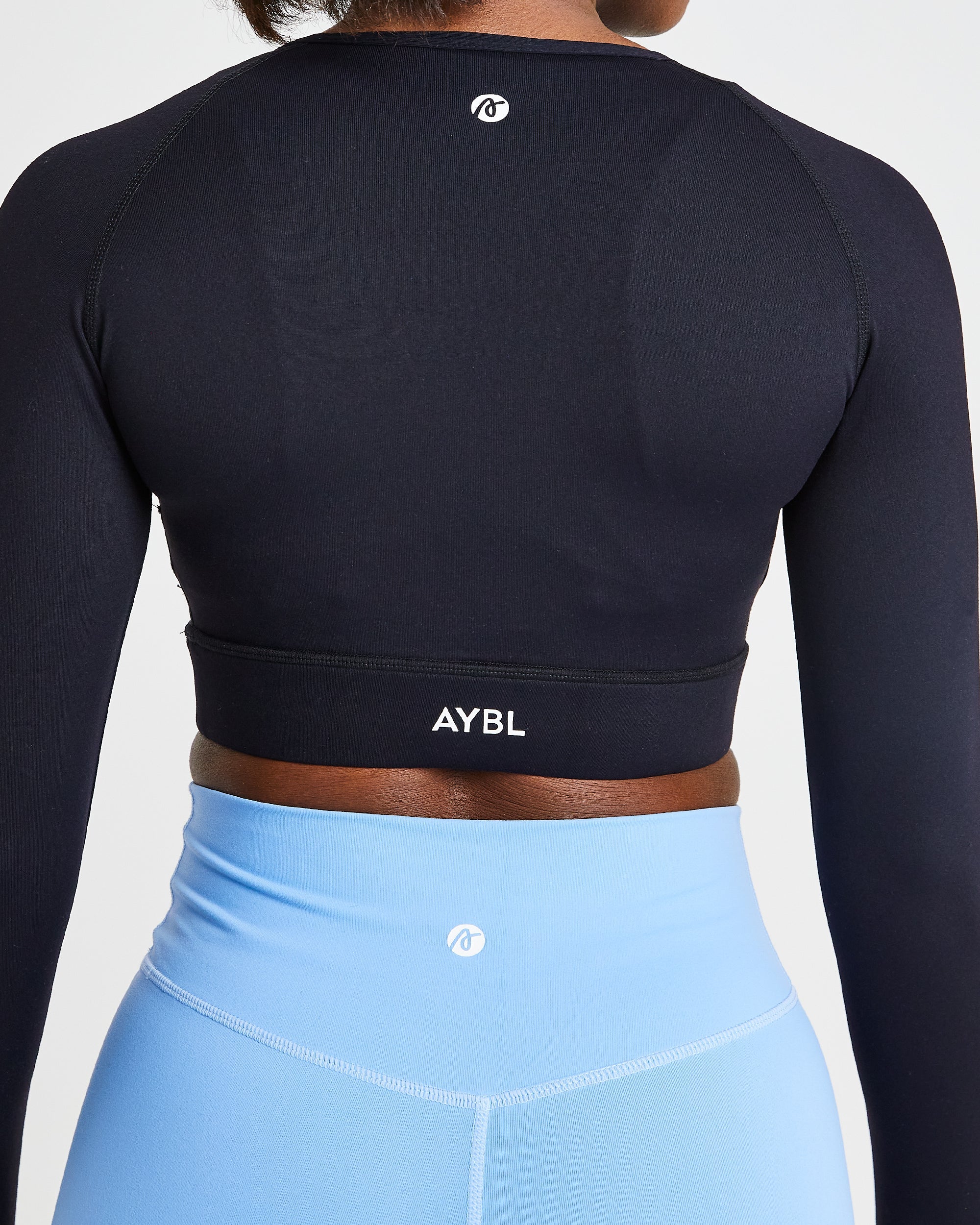 Core Long Sleeve Crop Top - Black