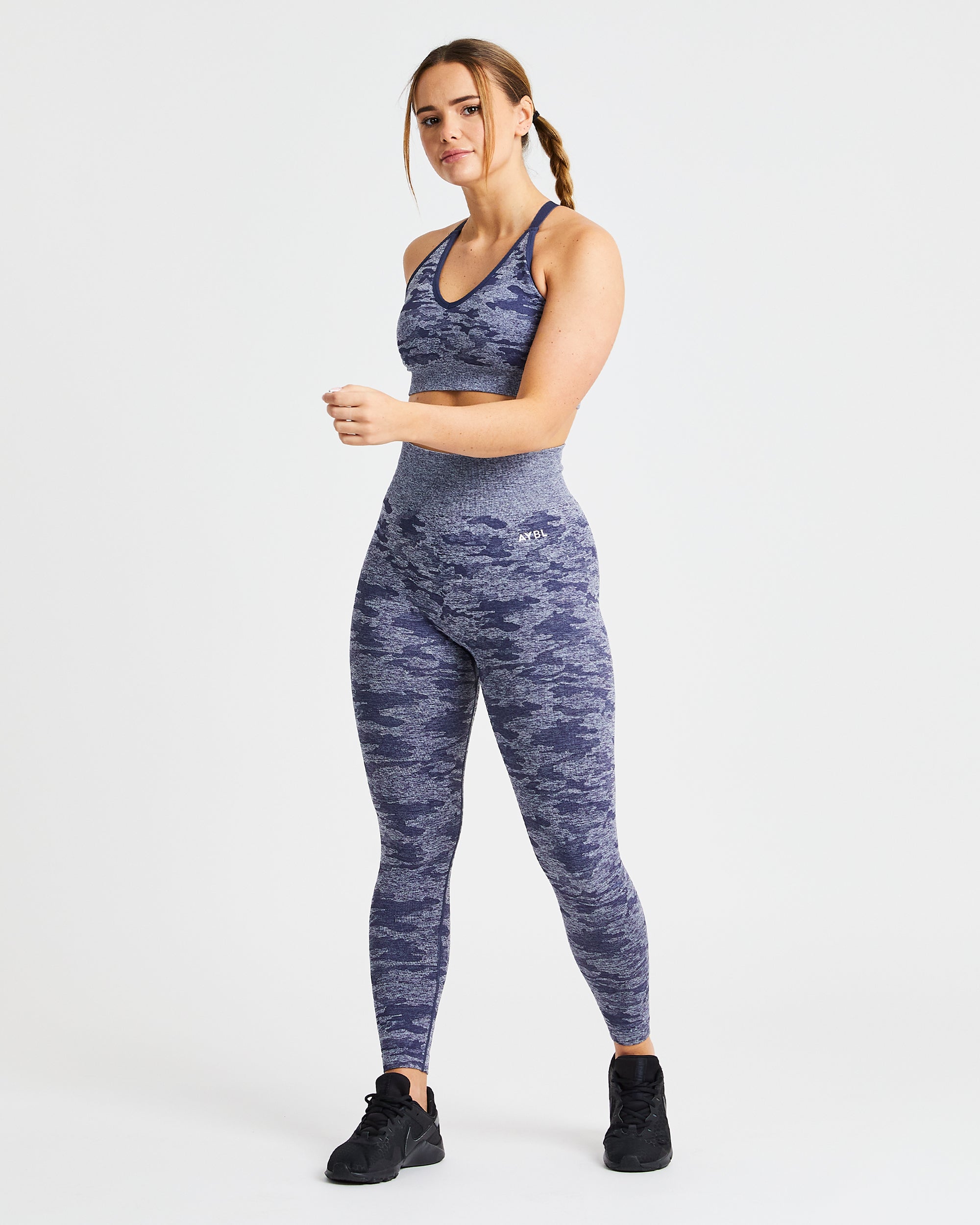 Evolve Camo Seamless Leggings - Navy
